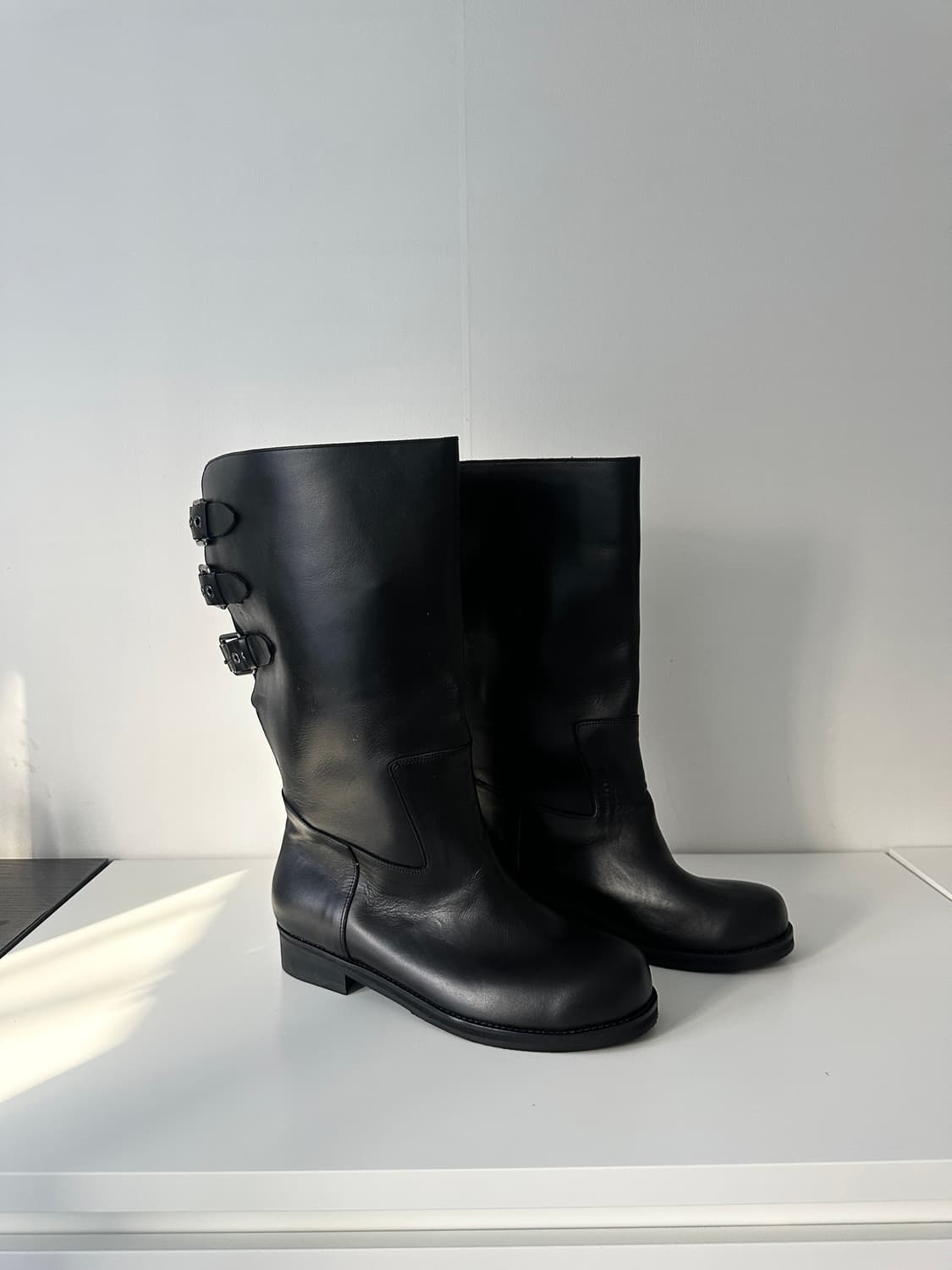 문선 MOONSUN 블랙 롱 부츠(280) 상품이미지4