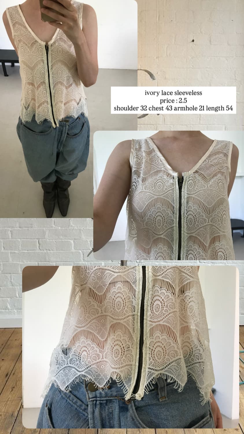 vintage lace sleeveless 상품이미지6