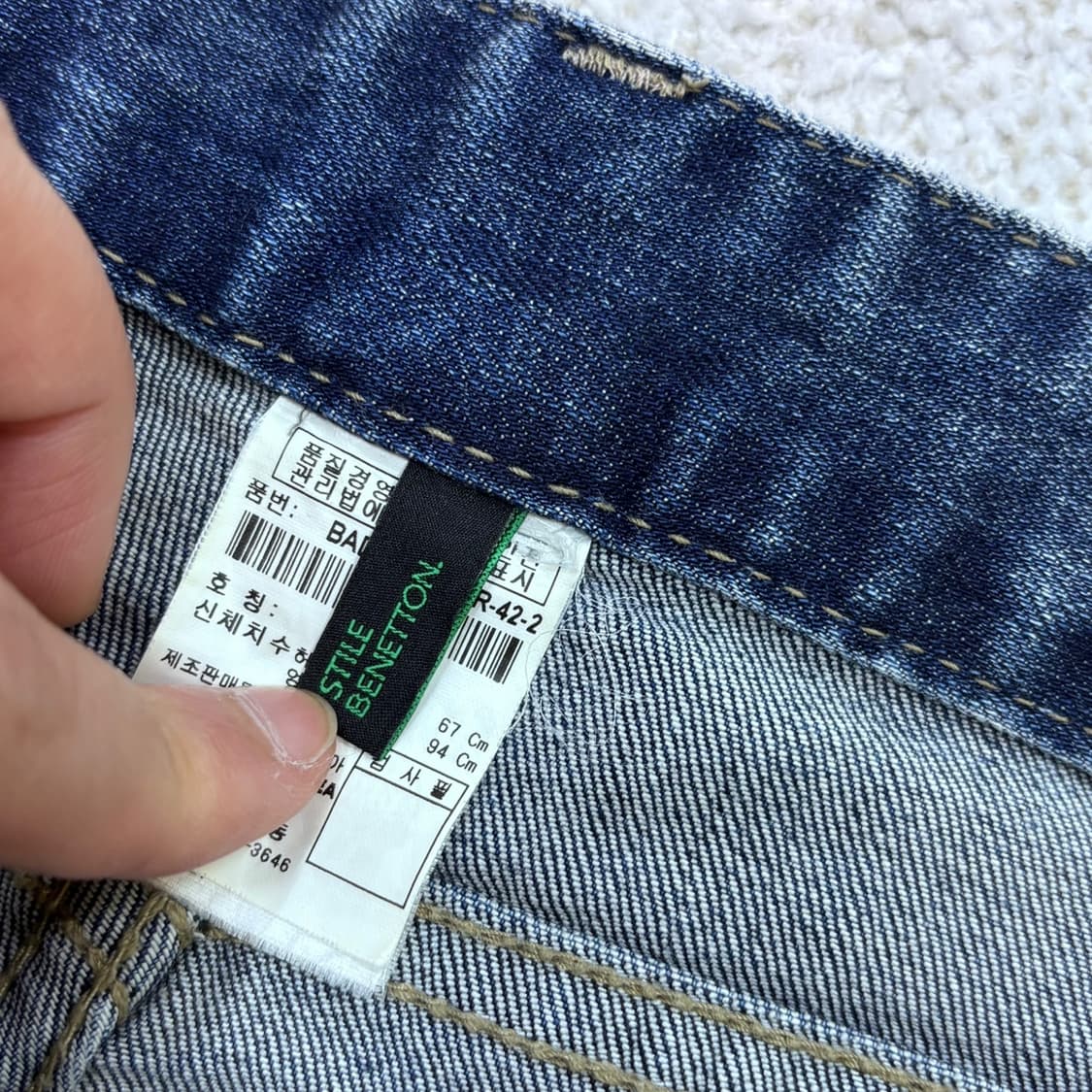 42 베네통 빈티지 워싱 데님 팬츠 0423E 상품이미지4