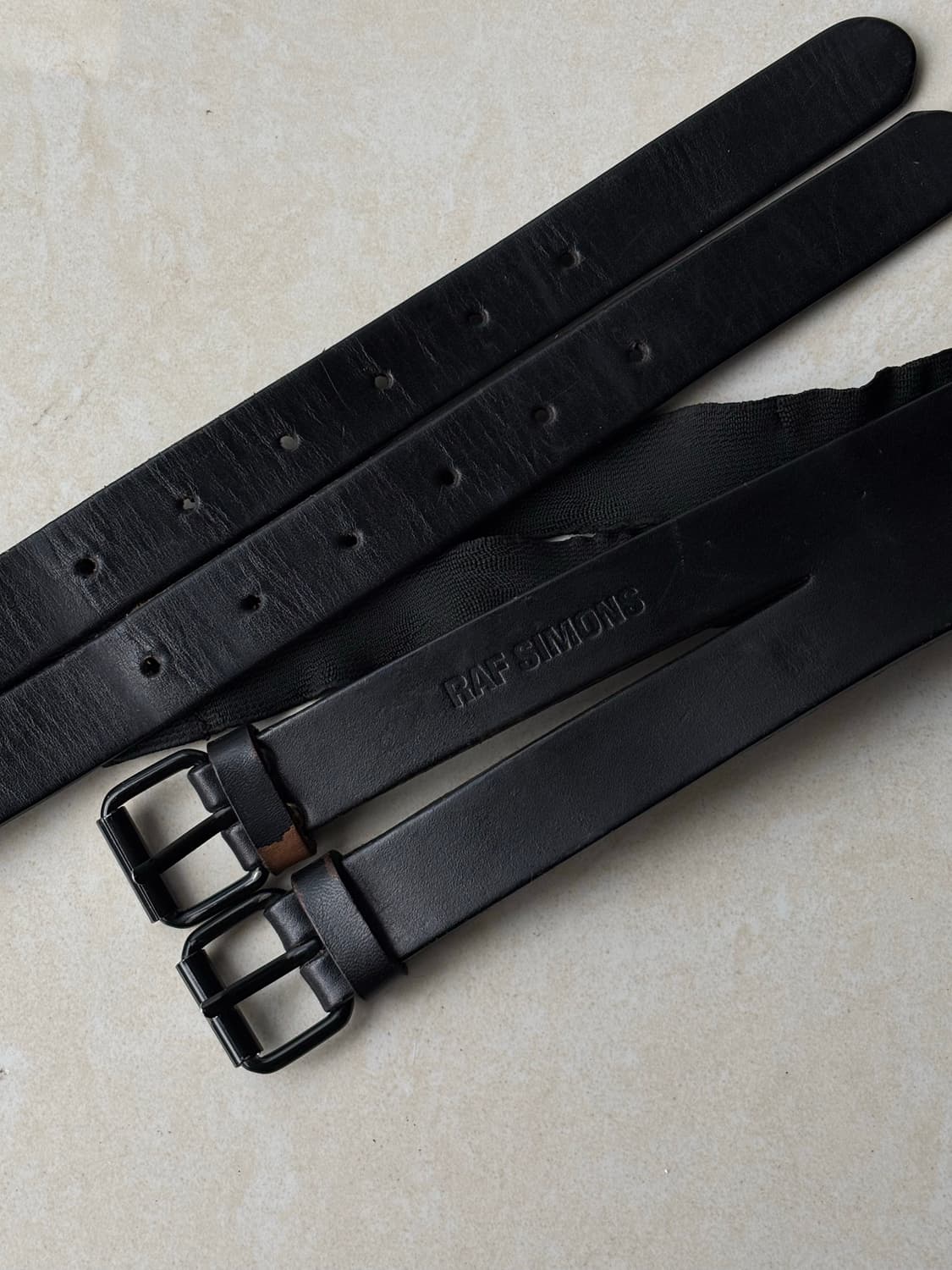 라프시몬스 05AW 더블 벨트 상품이미지5