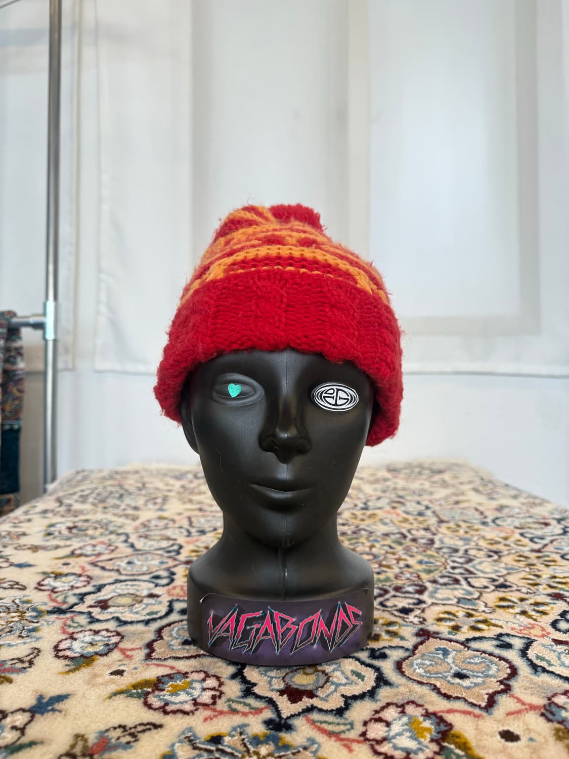 빈티지 패턴 방울비니 상품이미지3