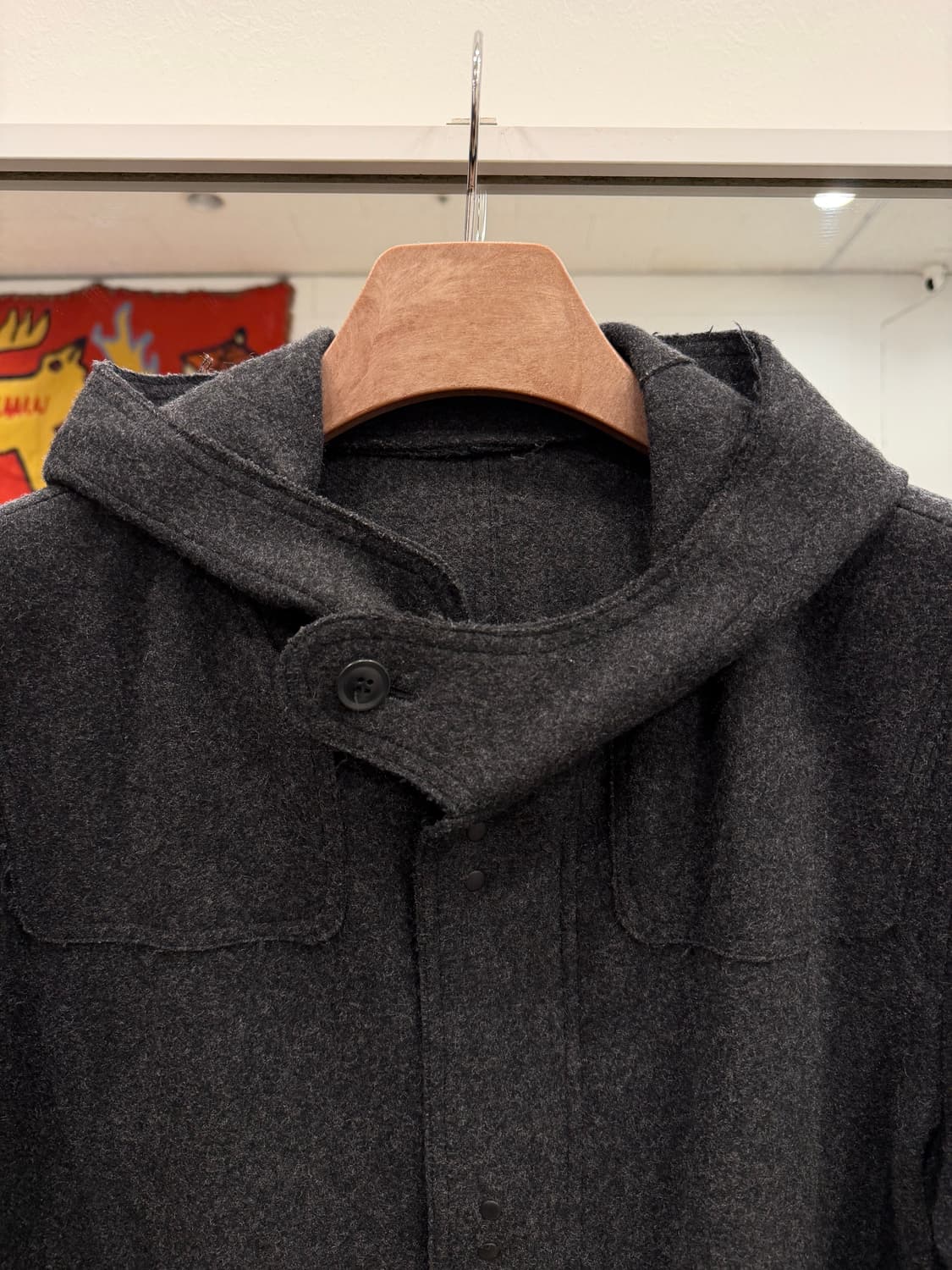 United Arrows 블루 라벨 울 후드 코트 (made Japan) 상품이미지2