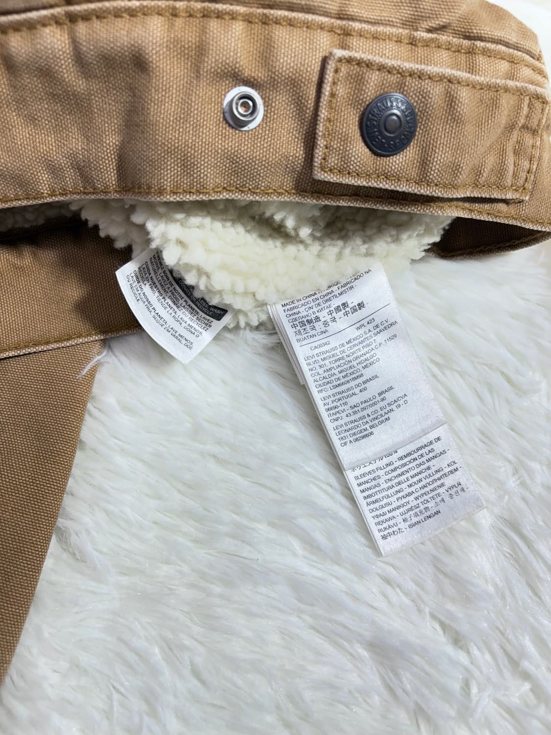 리바이스 베이지 양털 데님 자켓  상품이미지6