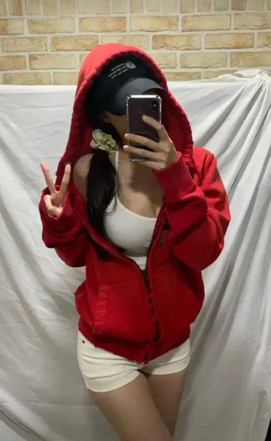 아베크롬비 후드집업 ,XL,빨강 상품이미지1