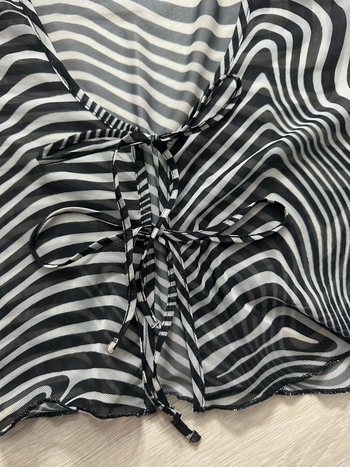 H&m 지브라 가디건 커버업 상품이미지2