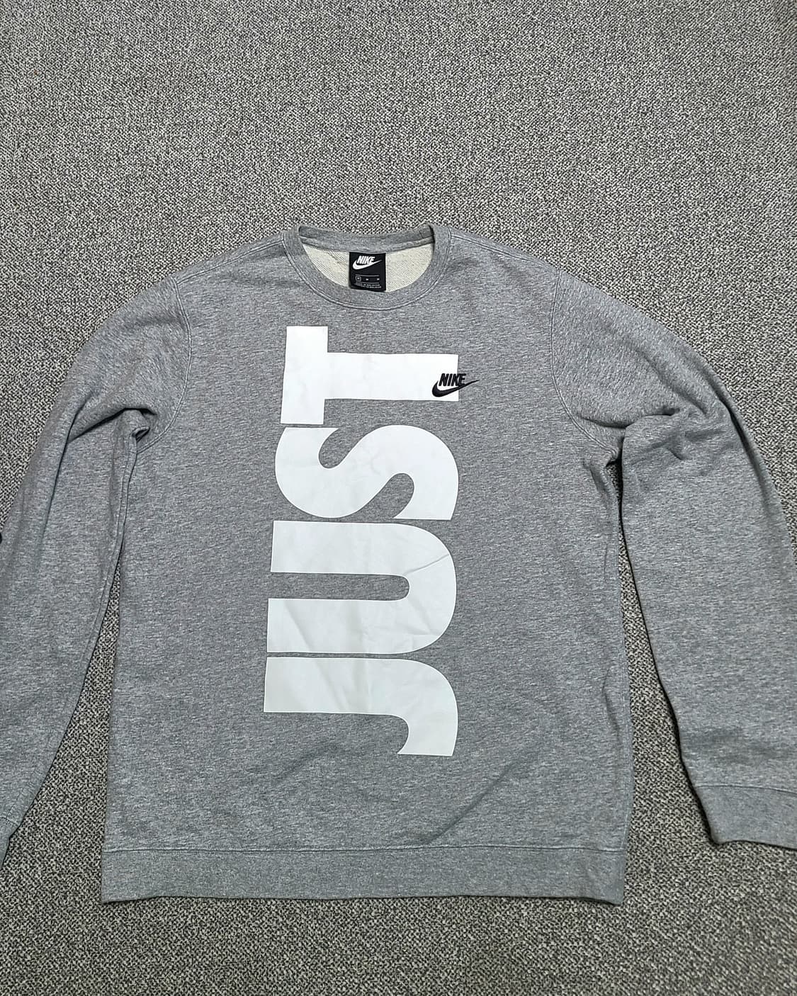 나이키 JUST DO IT 맨투맨 M 회색 상품이미지1