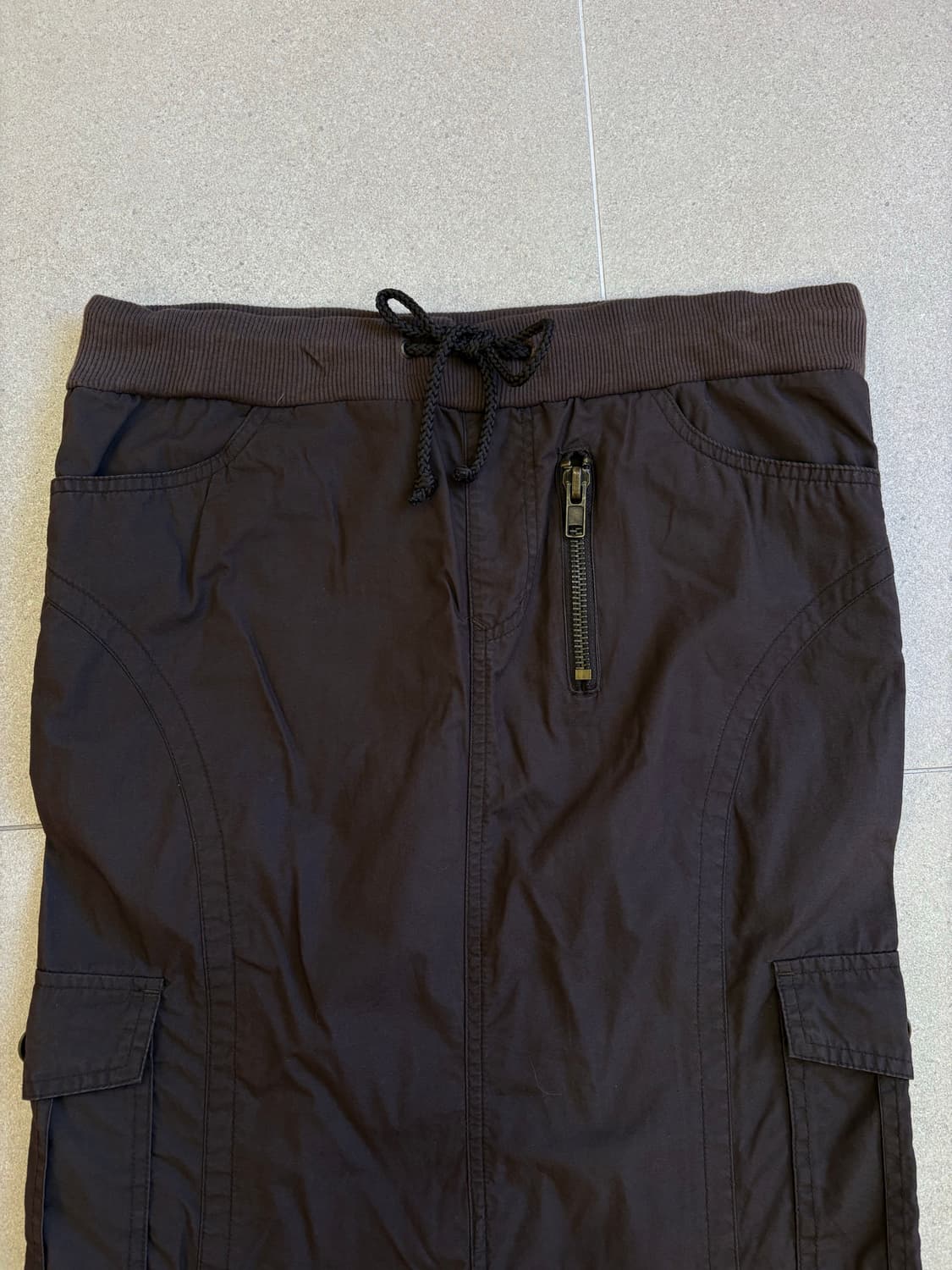 브라운 카고 롱스커트 상품이미지2