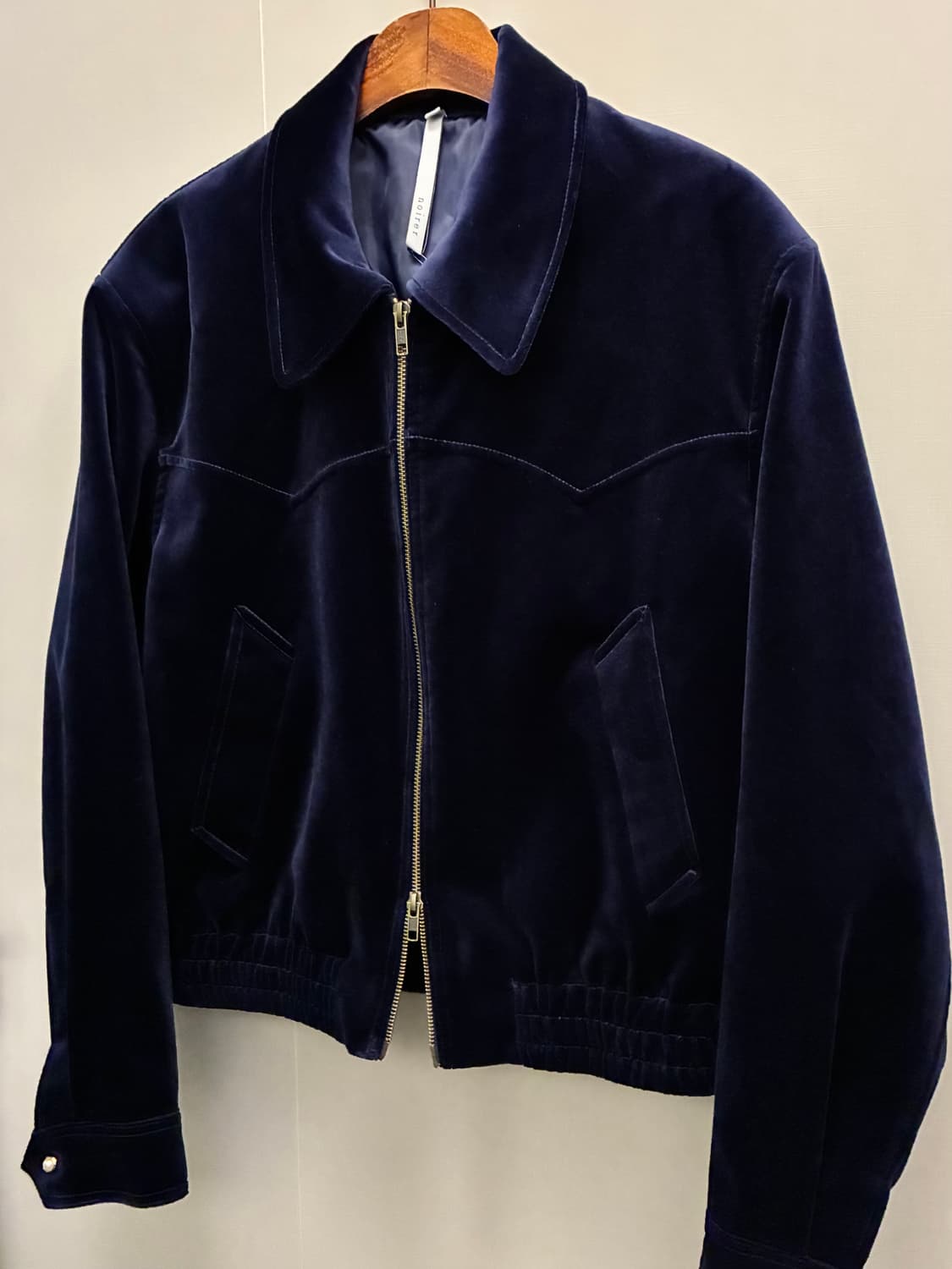 (50/105)Noirer 노이어 벨벳 웨스턴 크롭자켓 네이비 상품이미지2