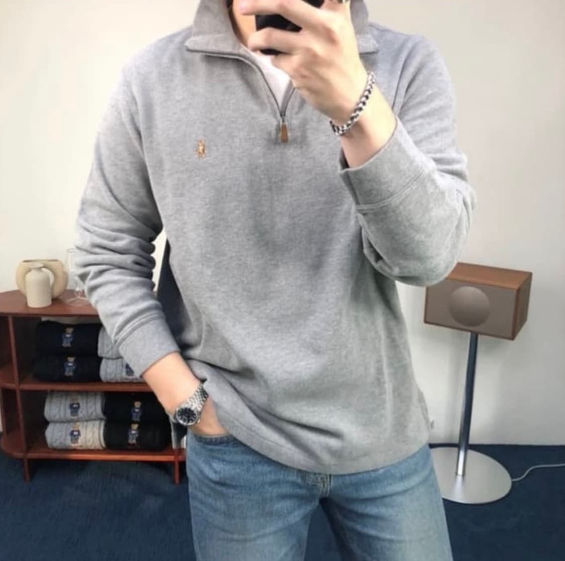 🔥[무료배송/정품]🔥폴로 면 반집업 5colors 남녀공용 상품이미지3
