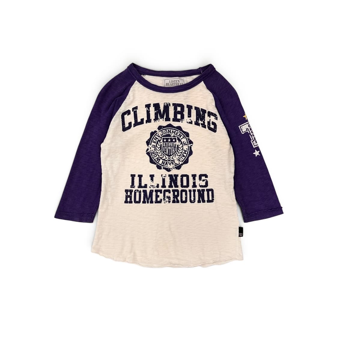 Plum Color Block Raglan T-Shirt 상품이미지1