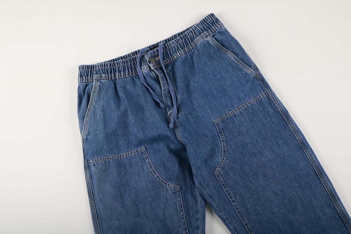 [M] 엘라스틱 워커진 더블니 데님팬츠 상품이미지2