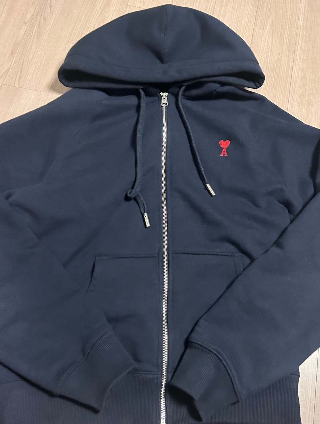 아미 후드집업 L 네이비 상품이미지1