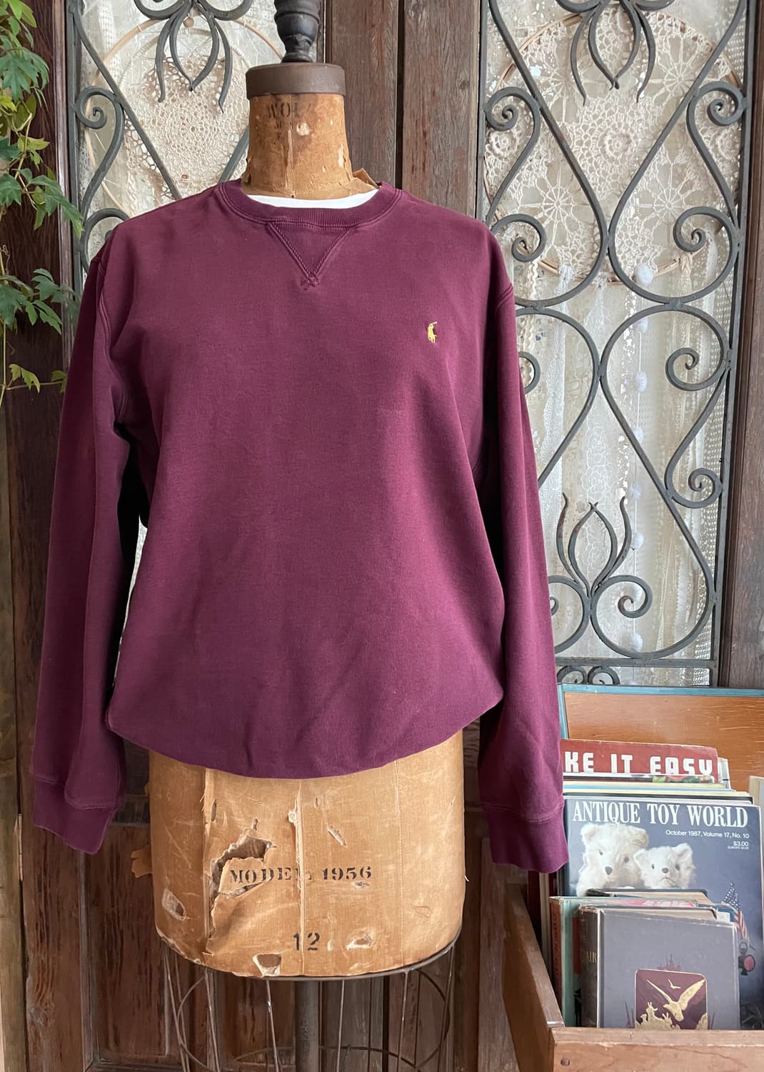 폴로 랄프로렌 버건디 스웻셔츠 상품이미지2