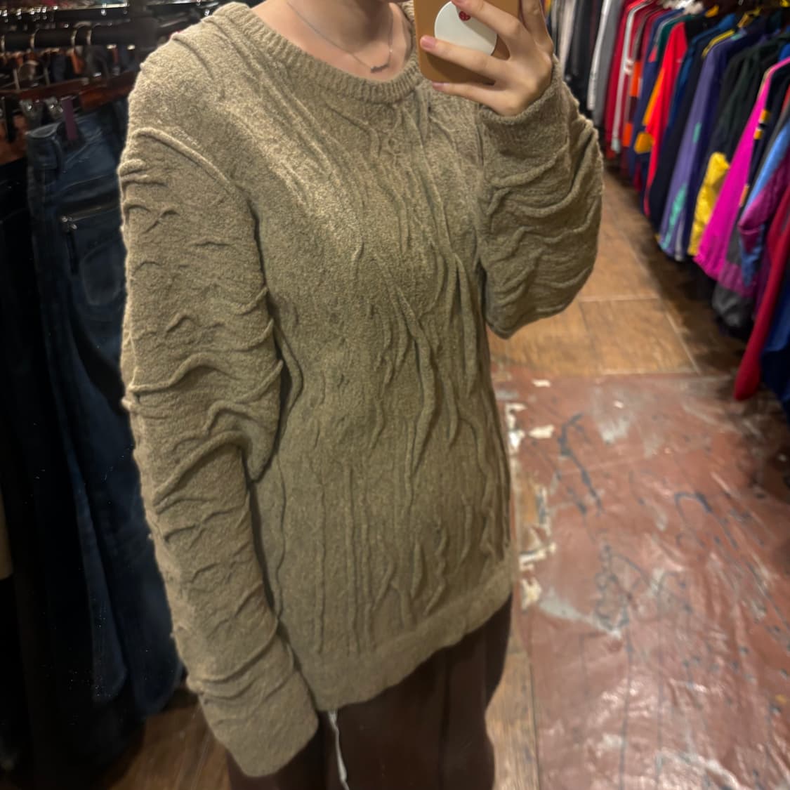 [Hi] 그레이 패턴 스웨터 니트  상품이미지3