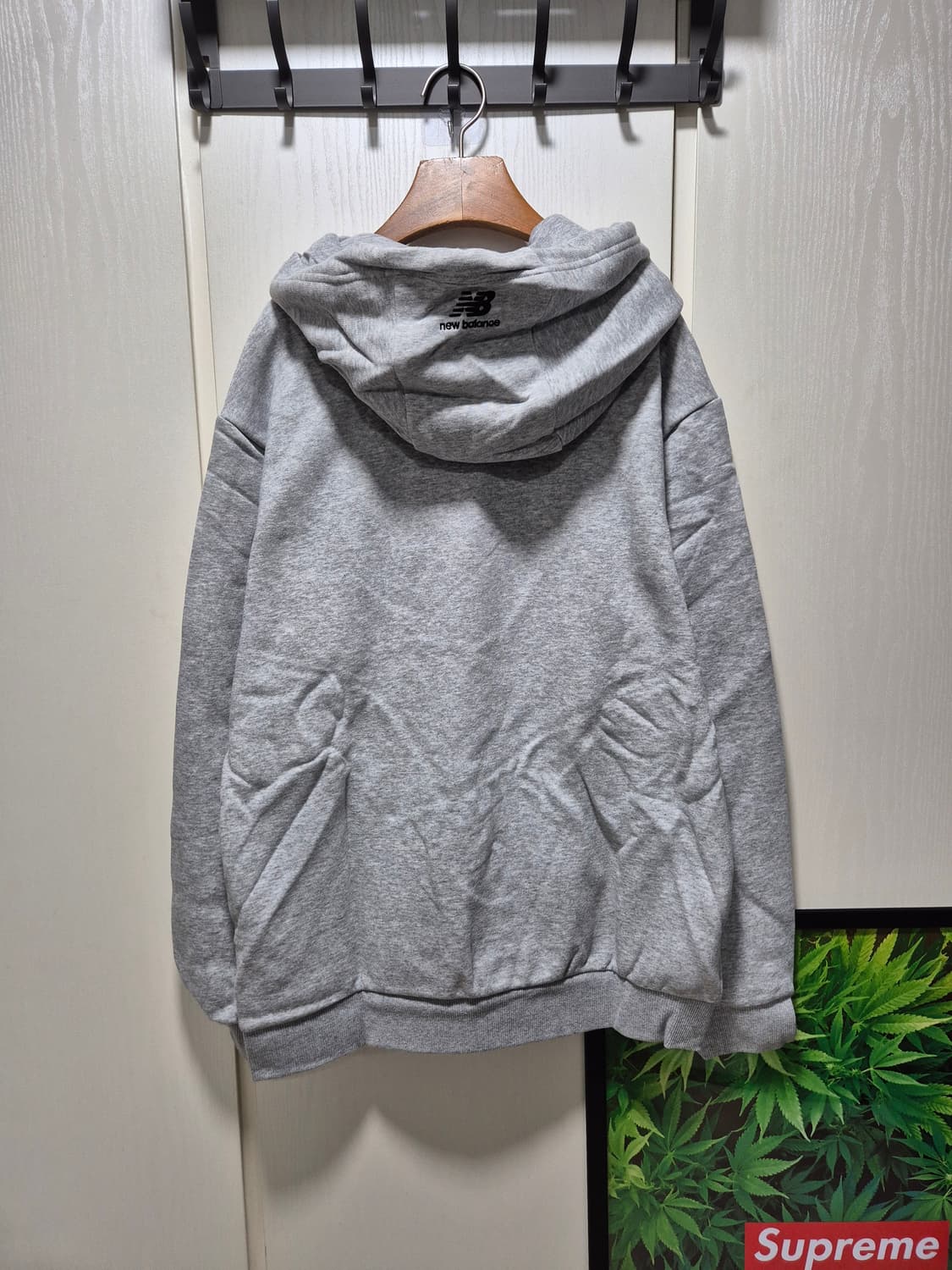 (세일)(새상품)뉴발란스 올 터레인 기모 후드티 그레이 상품이미지10