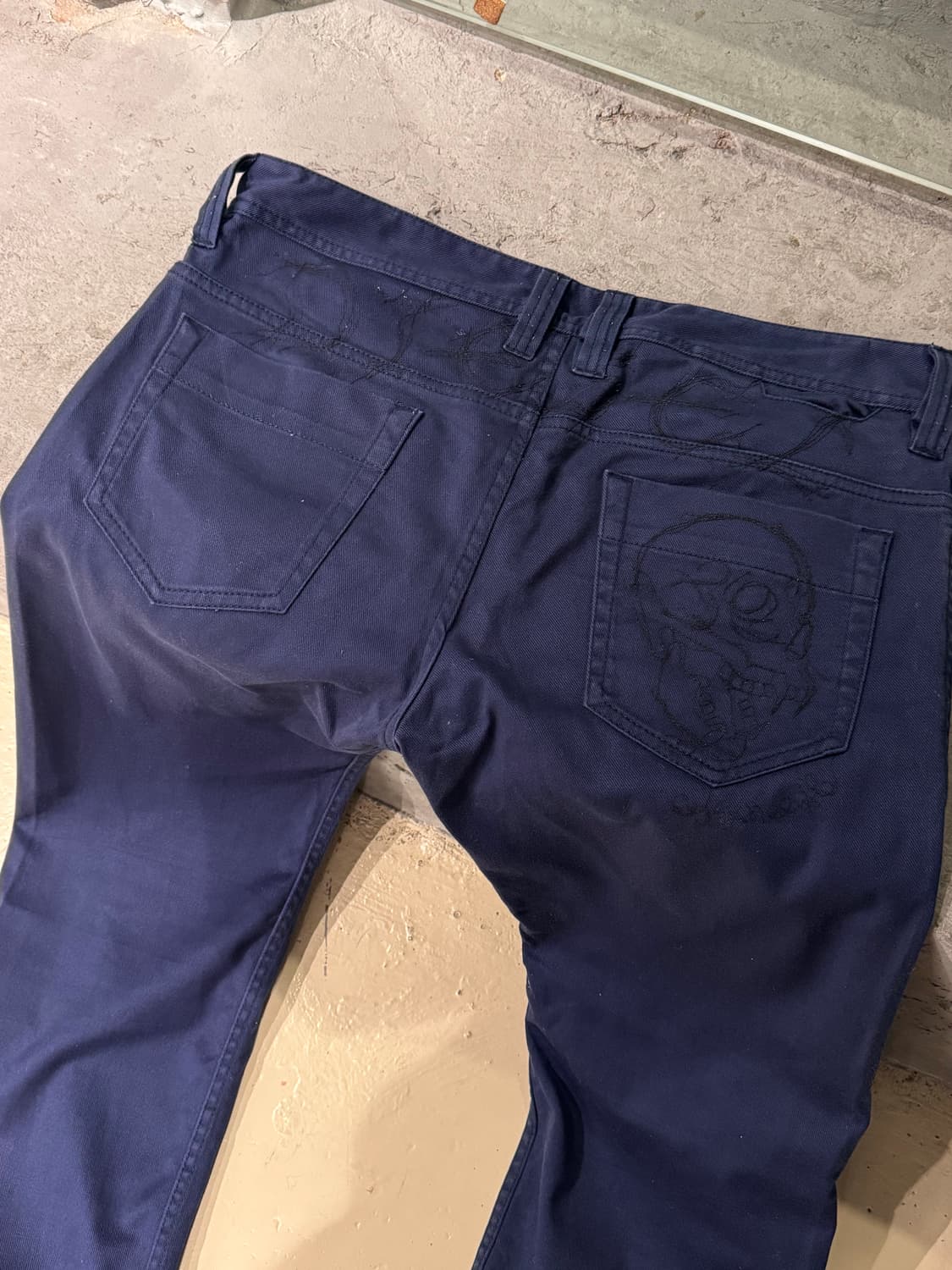 Diesel 디젤 스컬 자수 진 상품이미지2