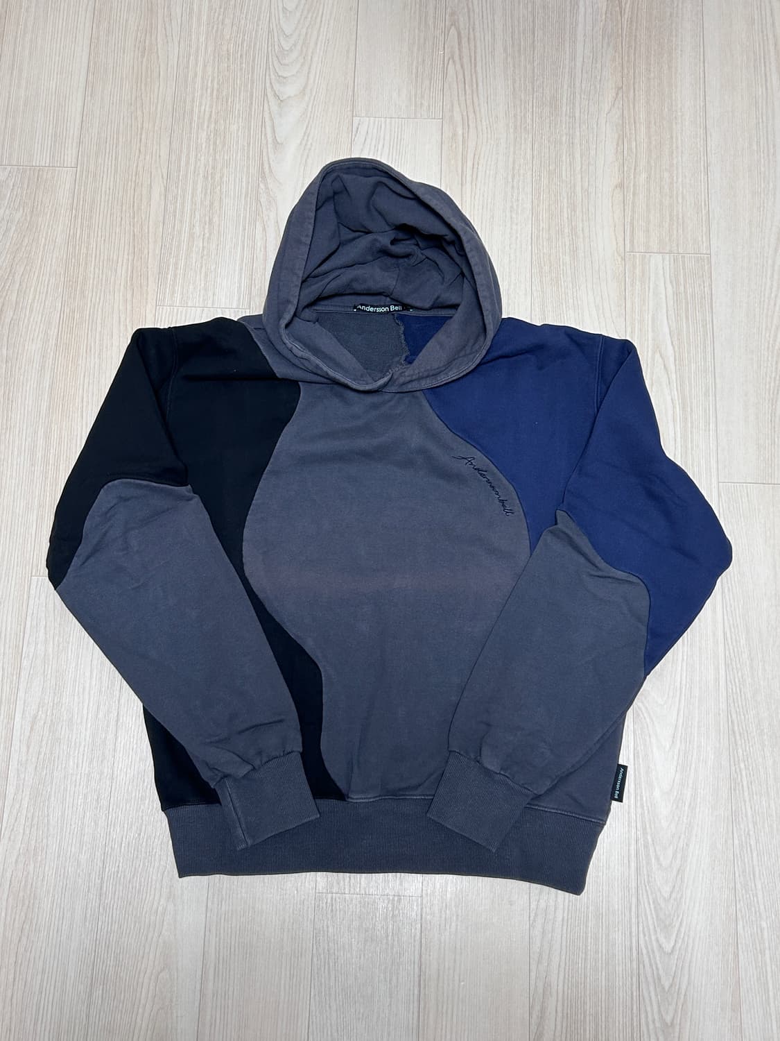 앤더슨벨 유니섹스 콘트라스트 커브드 후디 S 상품이미지1