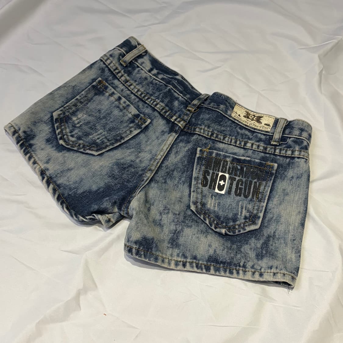 일본 빈티지 데미지 힙 프린팅 숏팬츠 상품이미지3