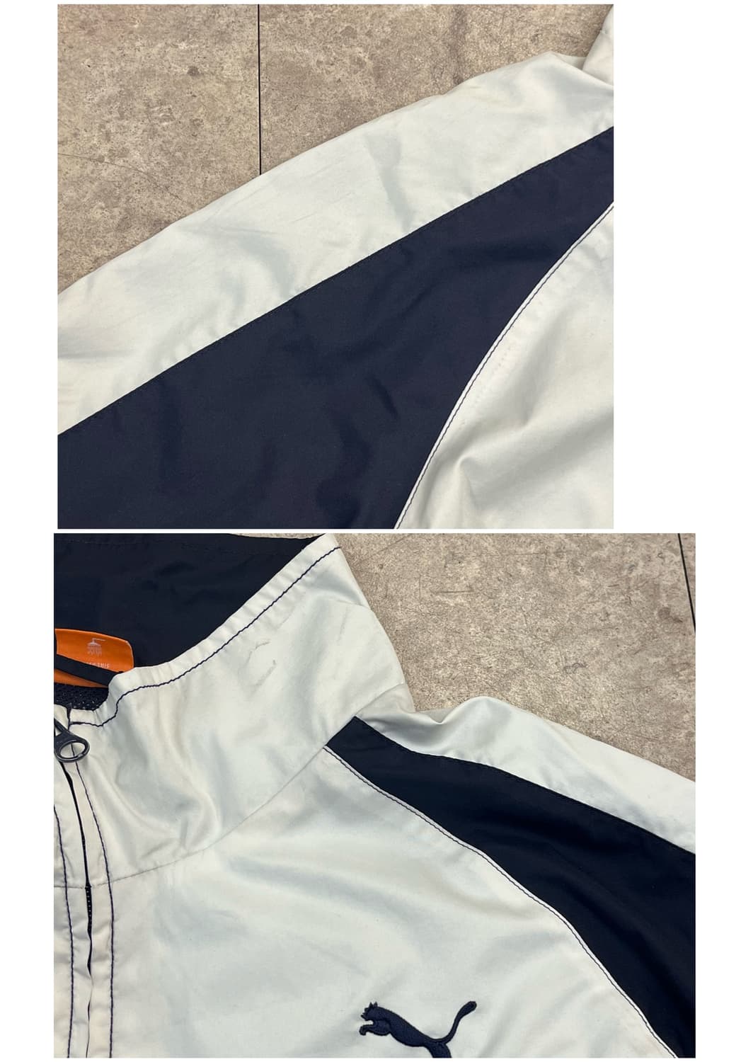 퓨마 배색 바람막이 네이비 L #csz2892 상품이미지6