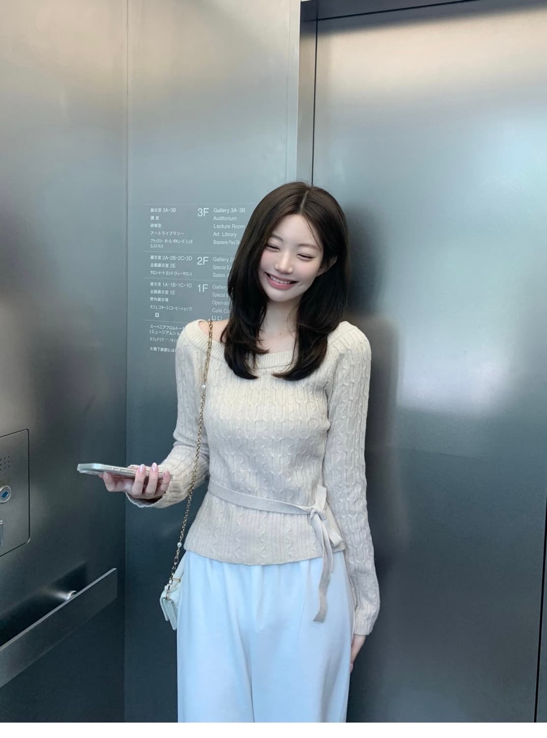 제니오 시나몬 케이블 니트 베이지 상품이미지4