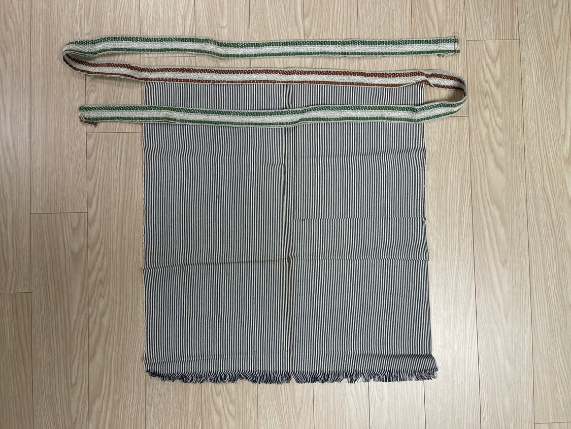 오후쿠 주조 빈티지 히코리 앞치마 34번 90s 상품이미지3