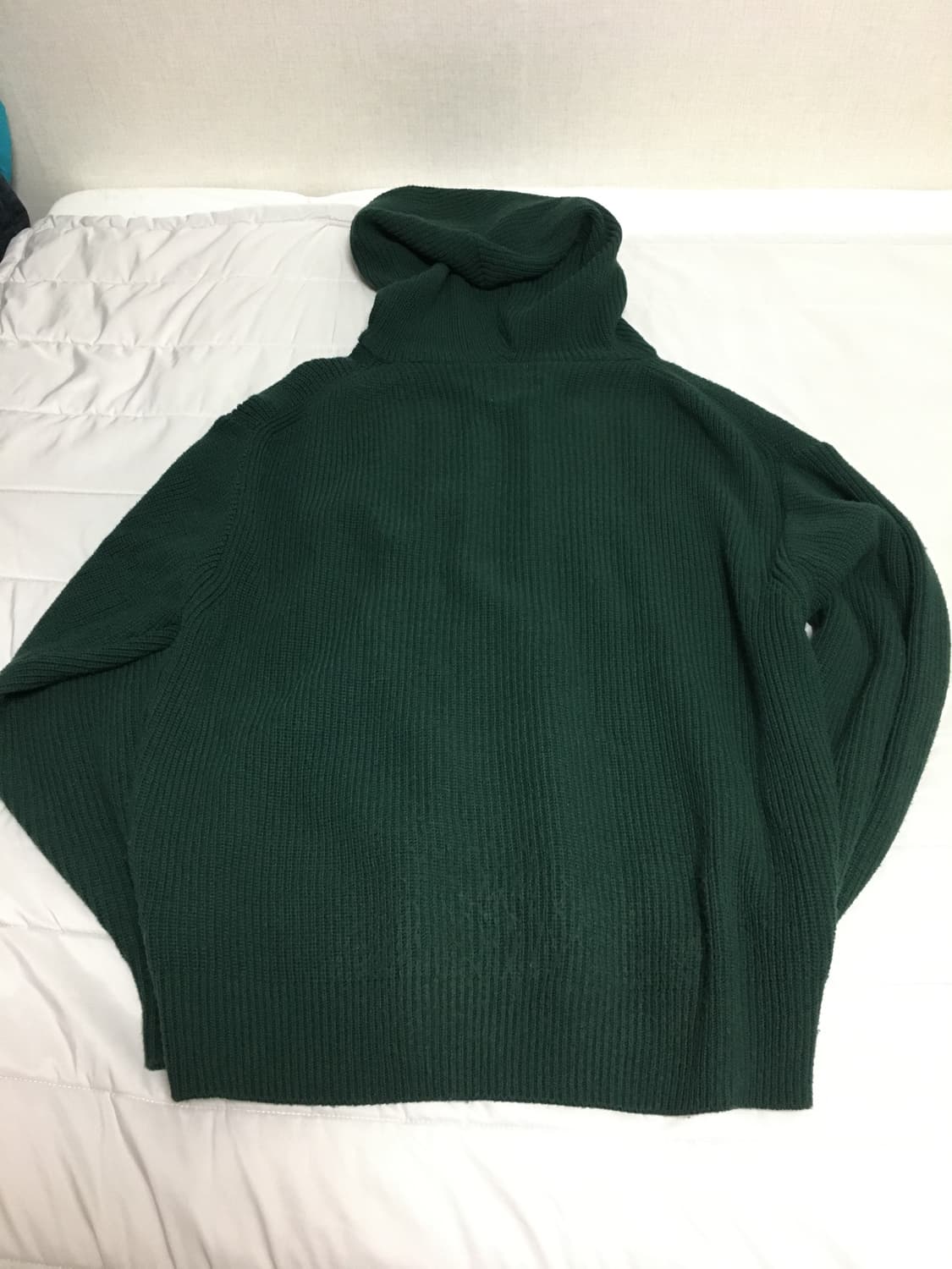 폴리테루 월스와일무브먼트 니트후드집업 다크그린 1사이즈 상품이미지2