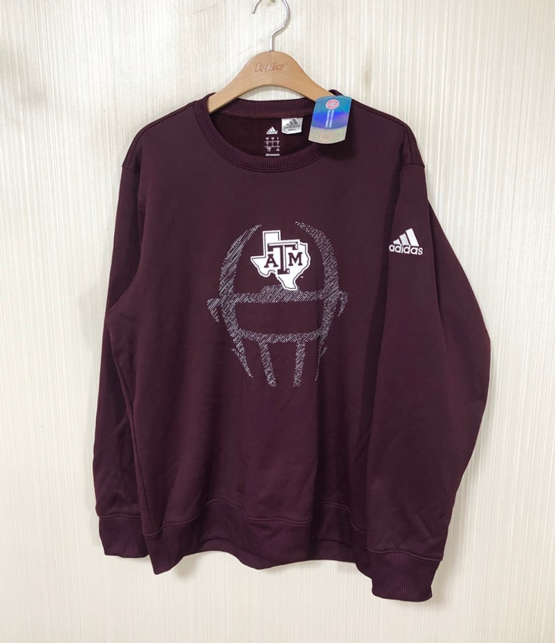아디다스 텍사스 A&M애기스 풋볼팀 스웨트셔츠/맨투맨 L(해외) 상품이미지1