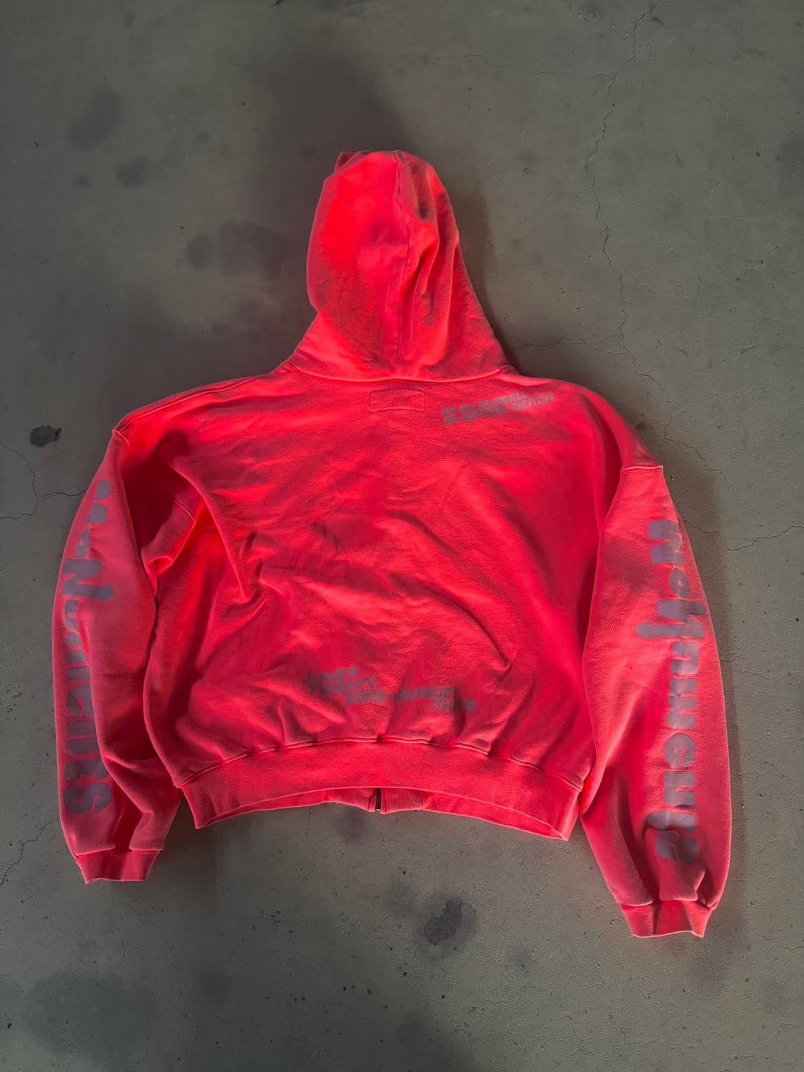 ERL Monuments 후드 집업 Salmon Pink L 상품이미지5