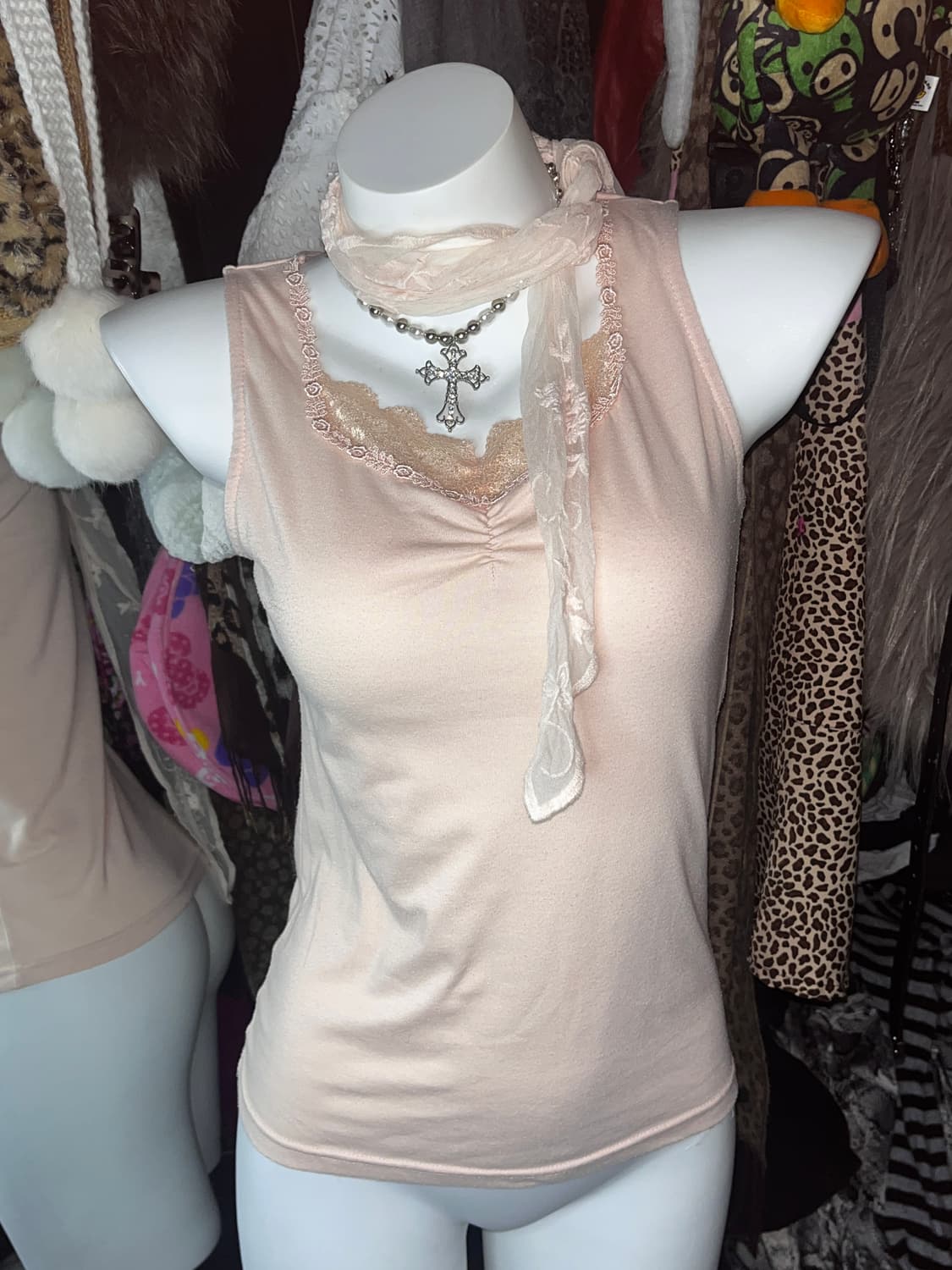 나나 하치st 로걀 핑크 레이스 슬립 상품이미지1