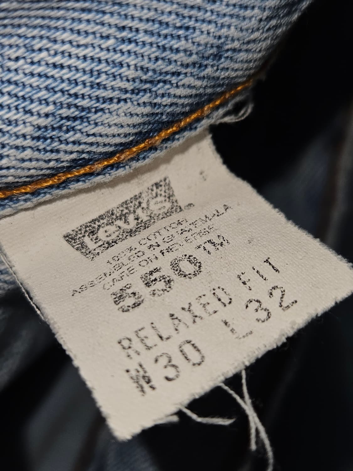 90s 리바이스 550 빈티지 데님팬츠 청바지 오렌지탭 30x32 상품이미지7