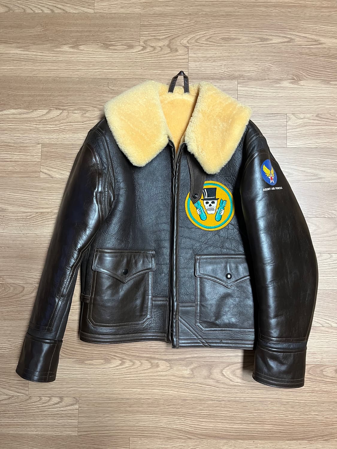 이스트맨 레더 클로딩 USAAF Type ANJ-4 양털무스탕 Sz.38 상품이미지1