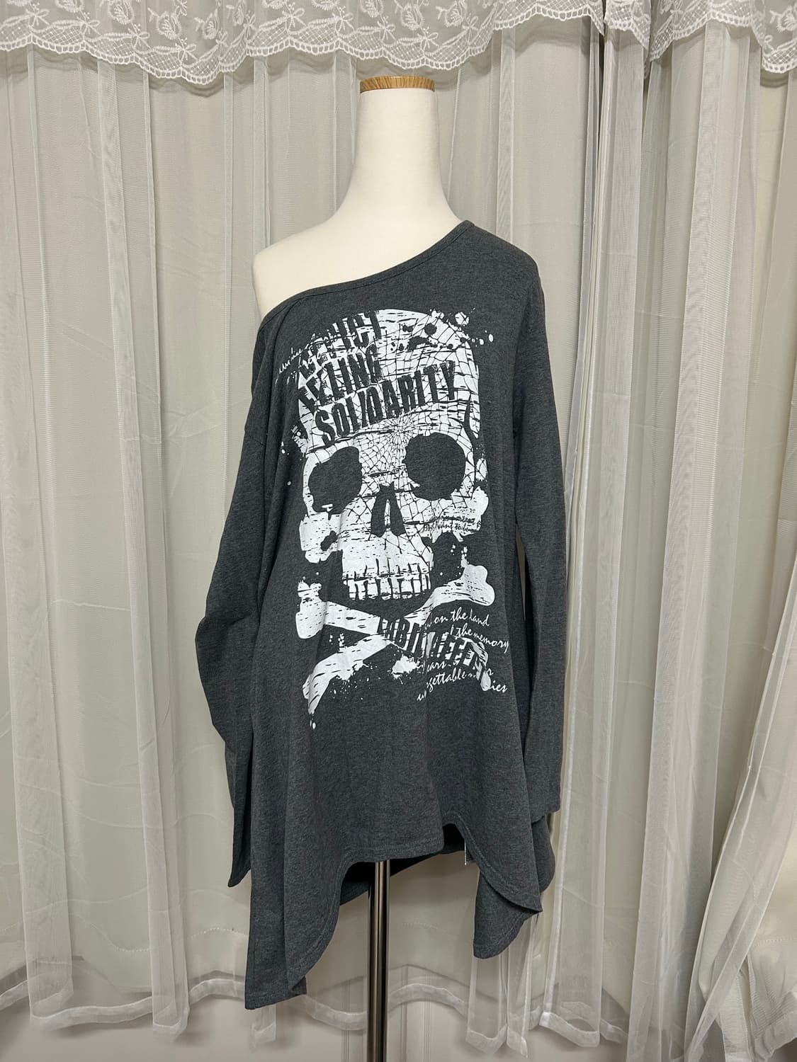 펑크 고스펑크 스컬 해골 롱슬리브 상품이미지1