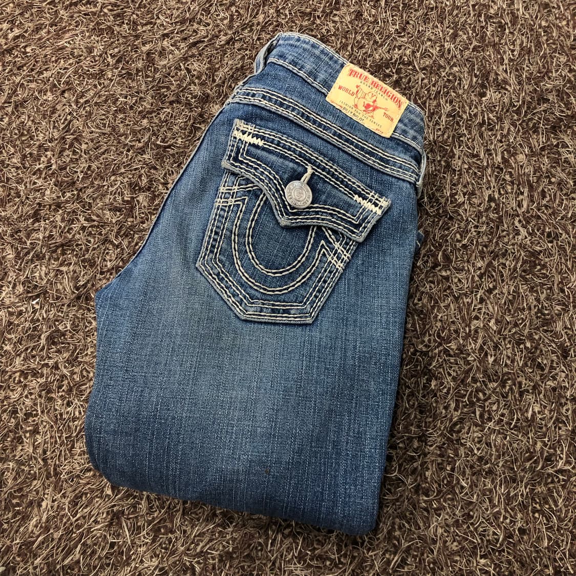 트루릴리전 빌리 빅 QT 스티치 워싱 데님 팬츠 상품이미지1