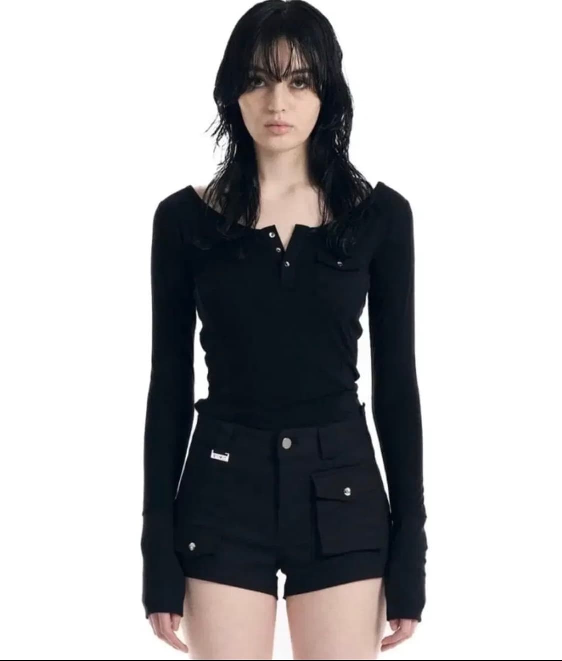 보헤미안서울 빈티지 버튼 포켓 탑 상품이미지2