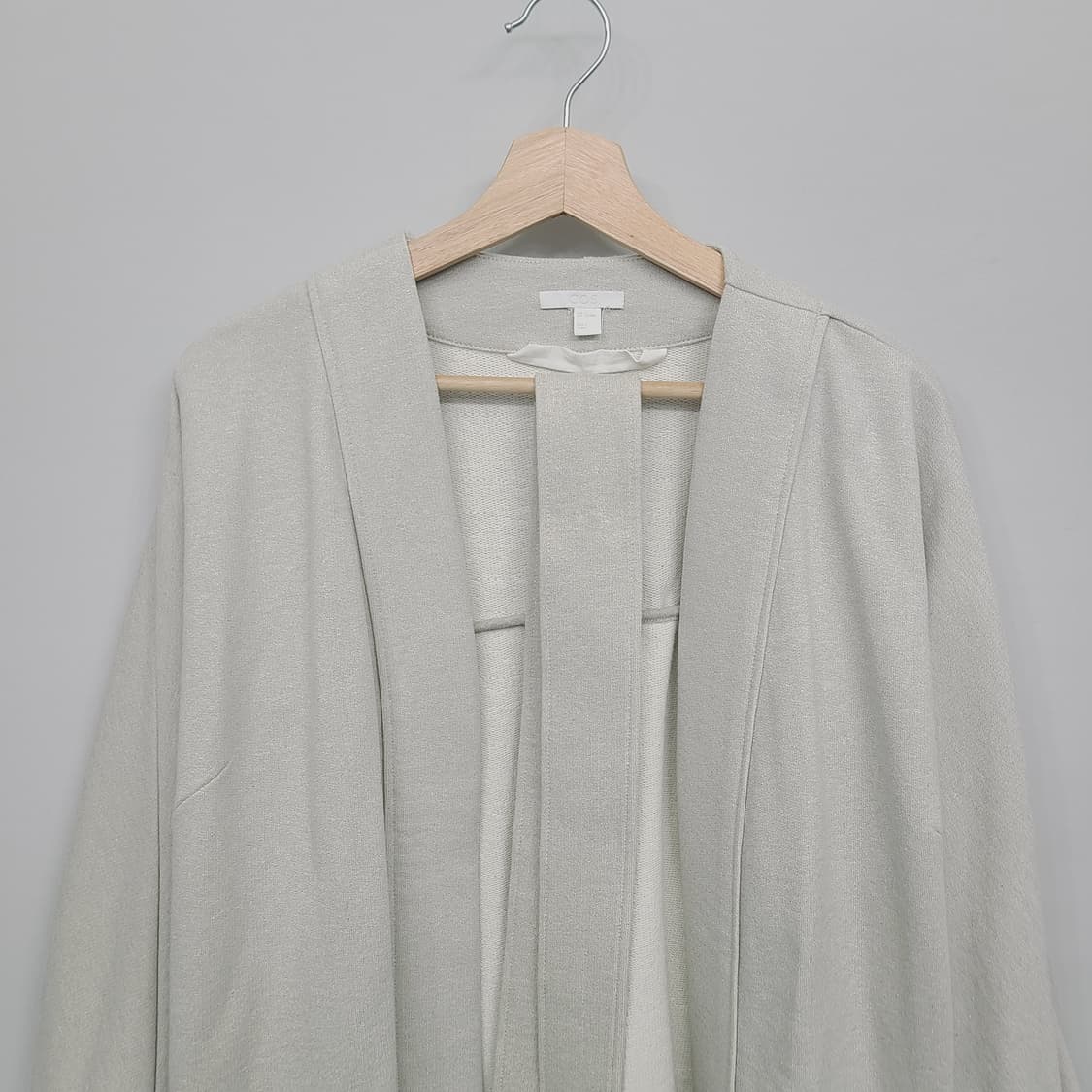 COS 코스 여성 리넨 혼방 벨티드 오픈 가디건 라이트그레이 S 상품이미지3