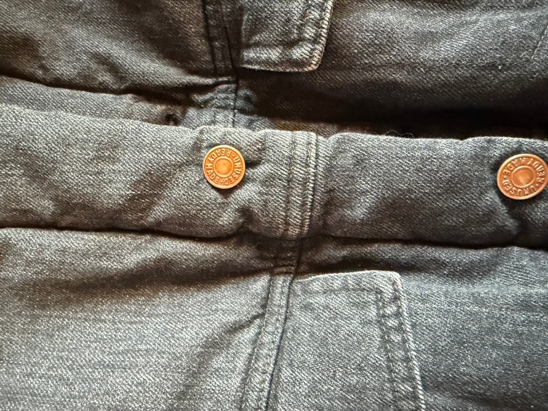 언유즈드 블랙 데님 패딩 자켓 4 상품이미지5