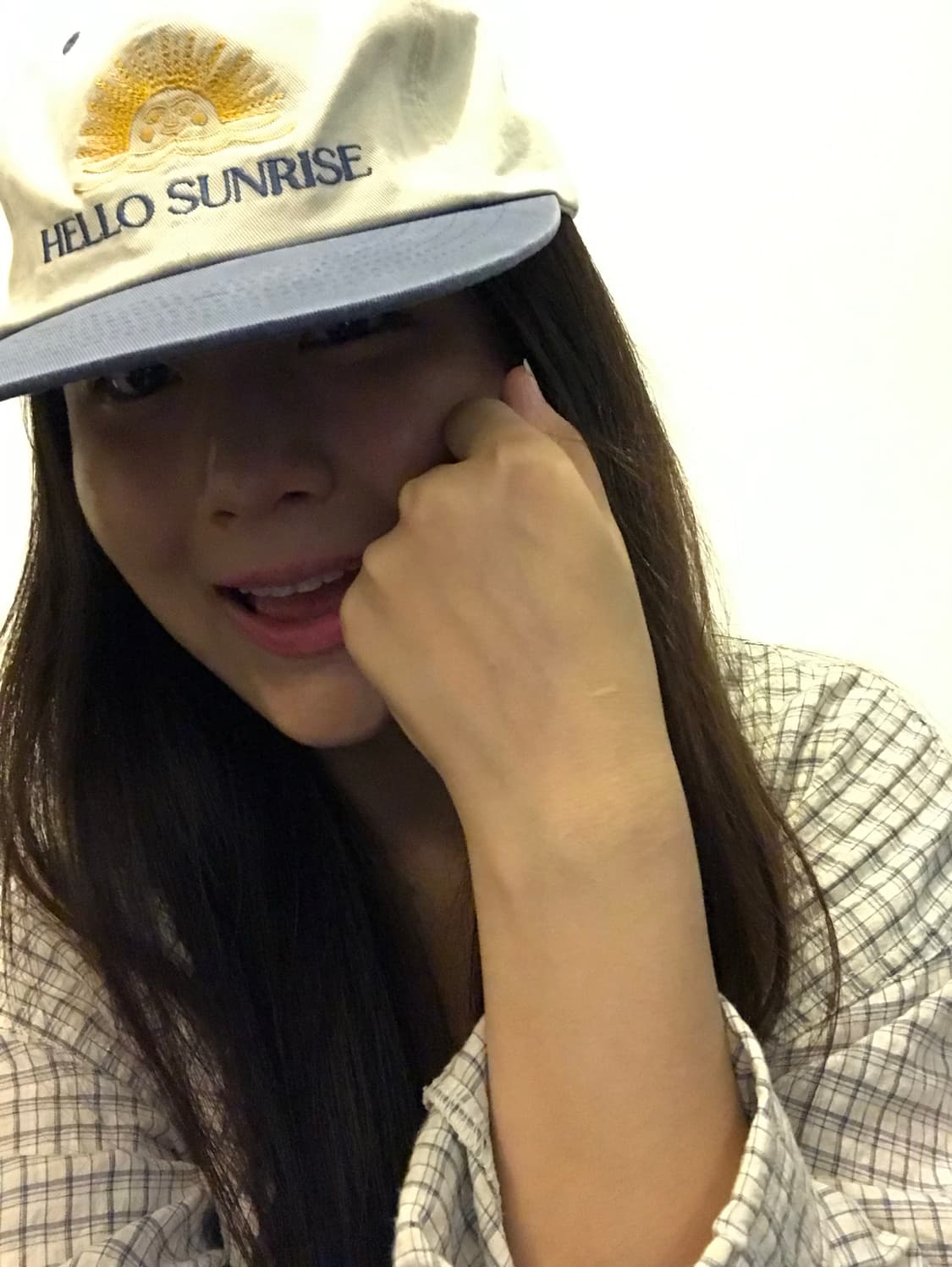 헬로 선라이즈 캡 베이지 앤 빈티지 블루 모자 상품이미지3