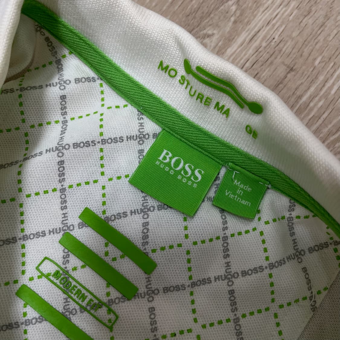 휴고보스 모던핏 로고 기능성 반팔 카라티 [화이트] XL/105 상품이미지6