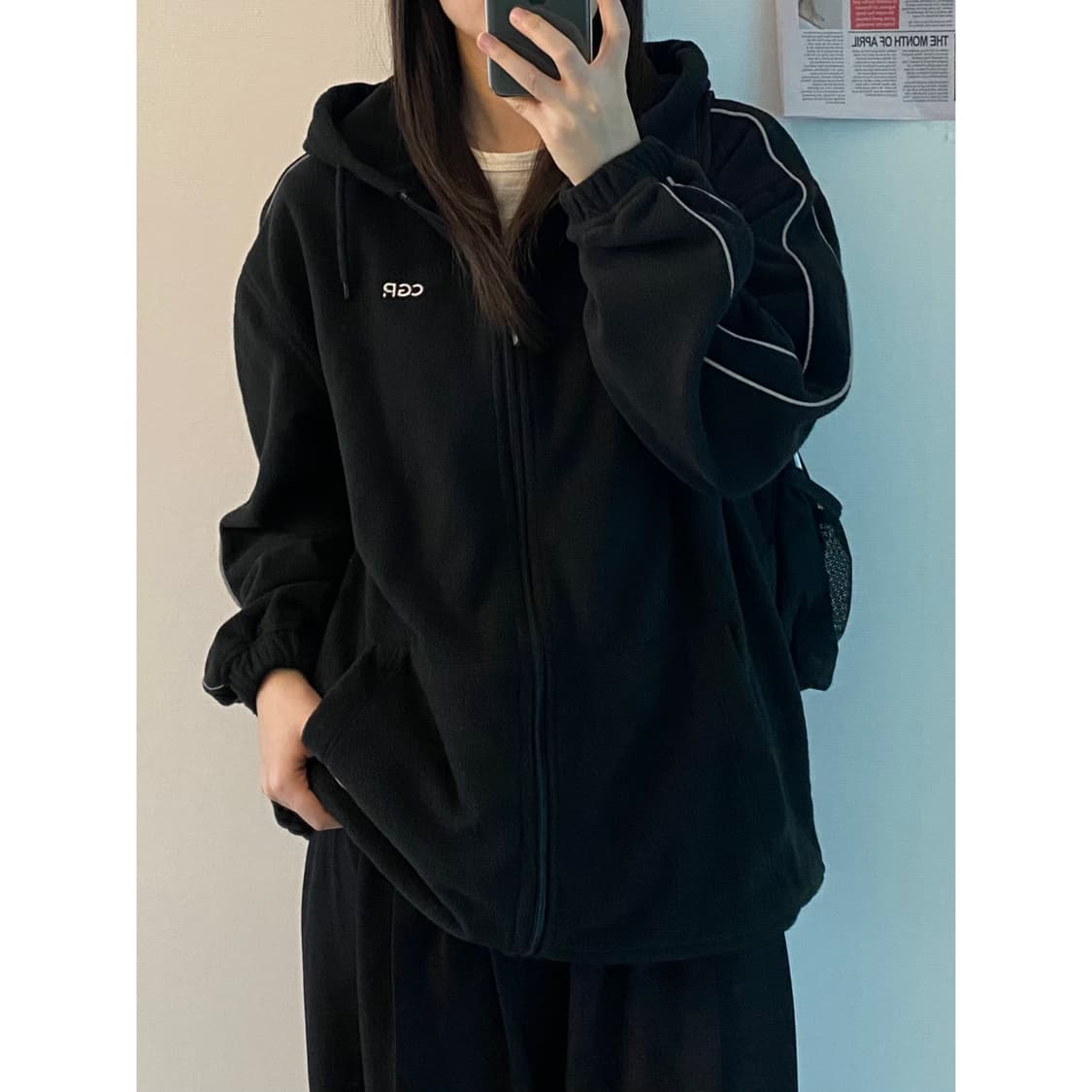 코드그라피 후리스 후드집업 상품이미지1