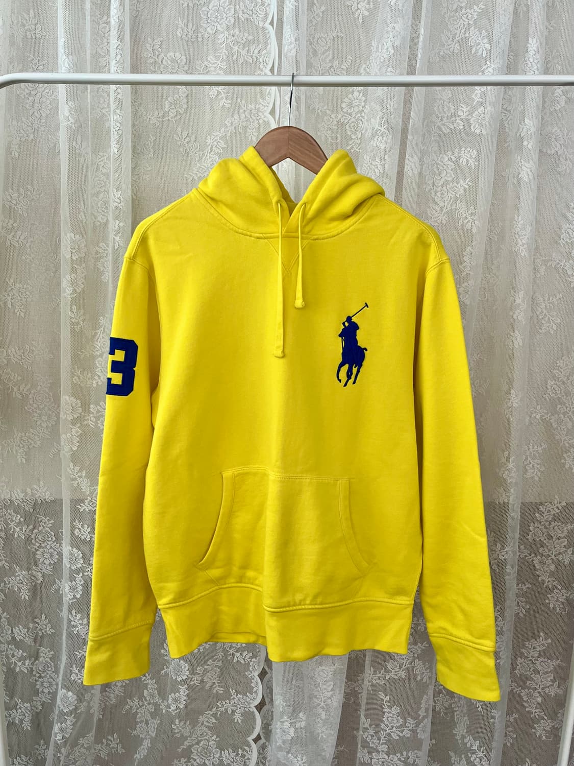 L) 폴로 랄프로렌 빅포니 기모 후드 티셔츠 옐로우 상품이미지1