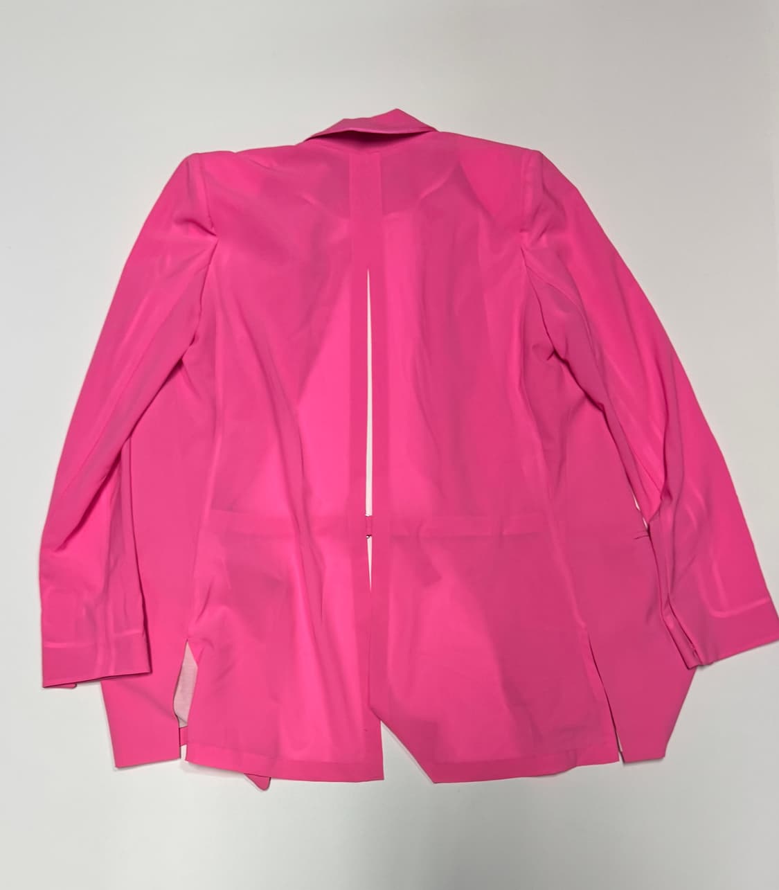 여성 오브제 뒷 트임 핑크 롱 자켓 55 하객룩 상품이미지2