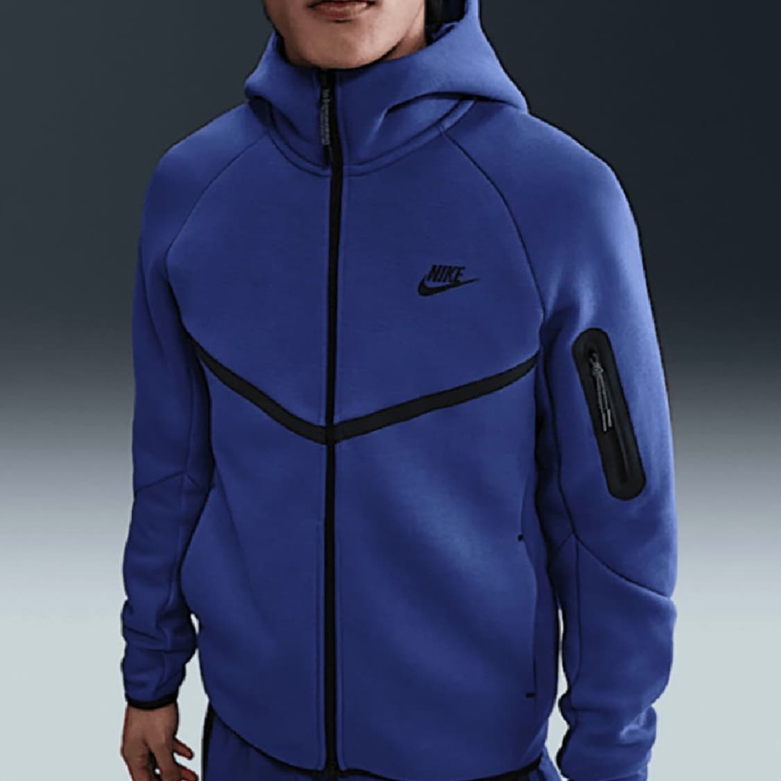 [새상품] 나이키 테크팩 테크플리스 풀집 윈드러너 후드집업 네이비 M 상품이미지1