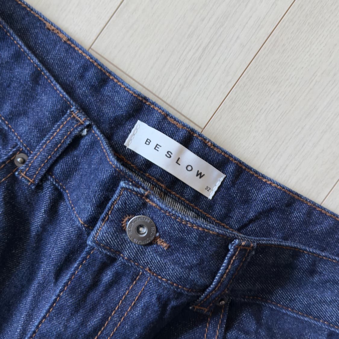 비슬로우 와이드 셀비지 데님 32 상품이미지3