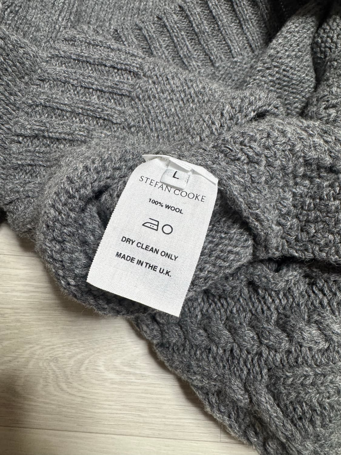 스테판쿡 케이블 니트 스웨터 그레이 상품이미지9