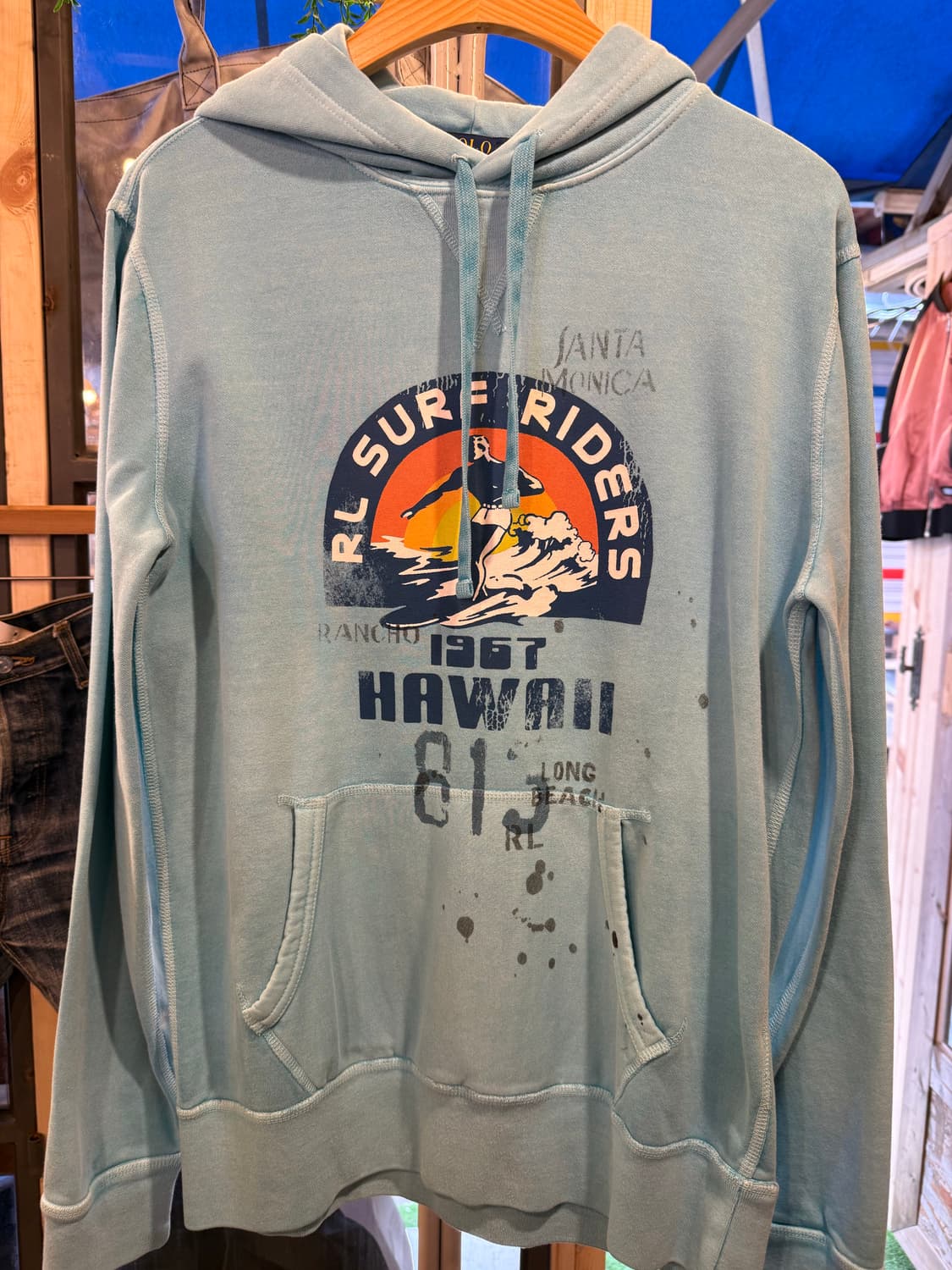 폴로 랄프로렌 서프 라이더 프린팅 맨투맨 민트 상품이미지1