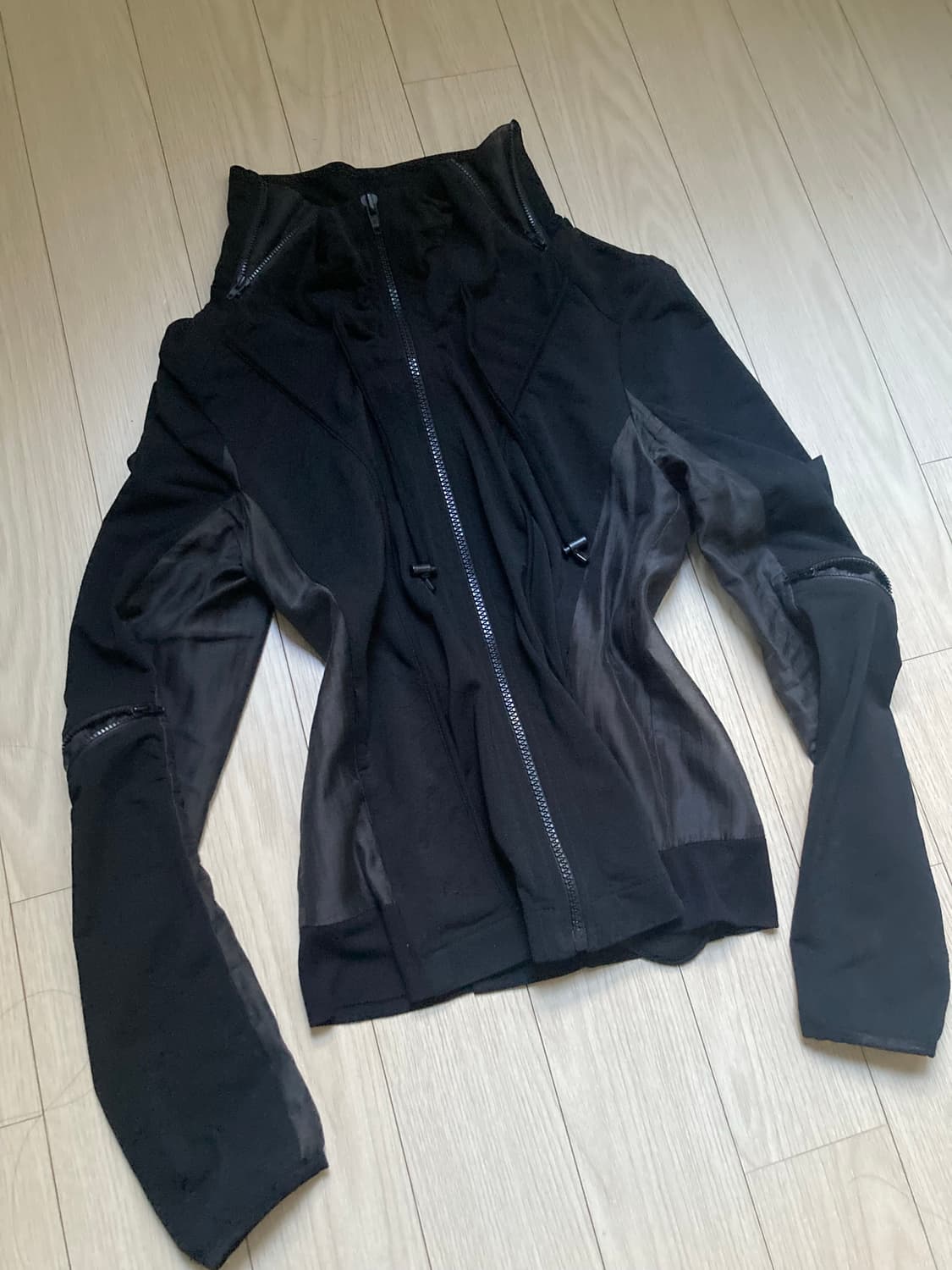 mesh 4 zipper black zipup 상품이미지1