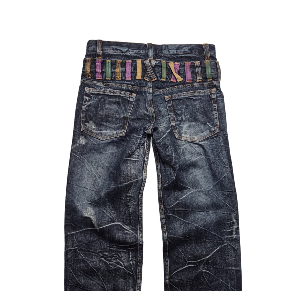 [79] Nylaus 빈티지 더블레이어 워싱 데님팬츠 상품이미지6