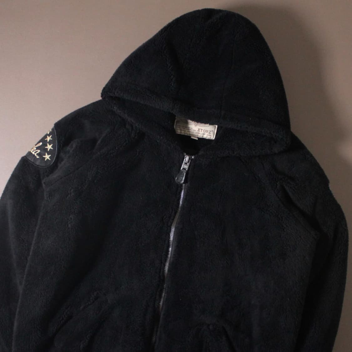 XTONZ 성조기·알래스카 패치 퀼팅 플리스 자켓 상품이미지2