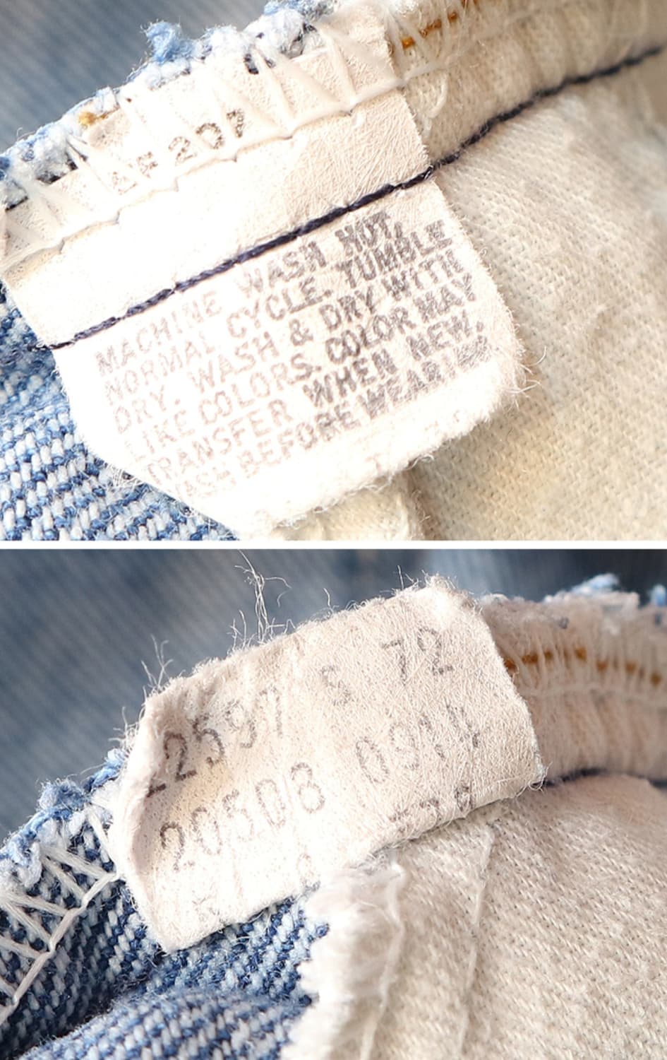 미국산 80S LEVIS 리바이스 20508 오렌지텝 빈티지 데님  

 상품이미지9