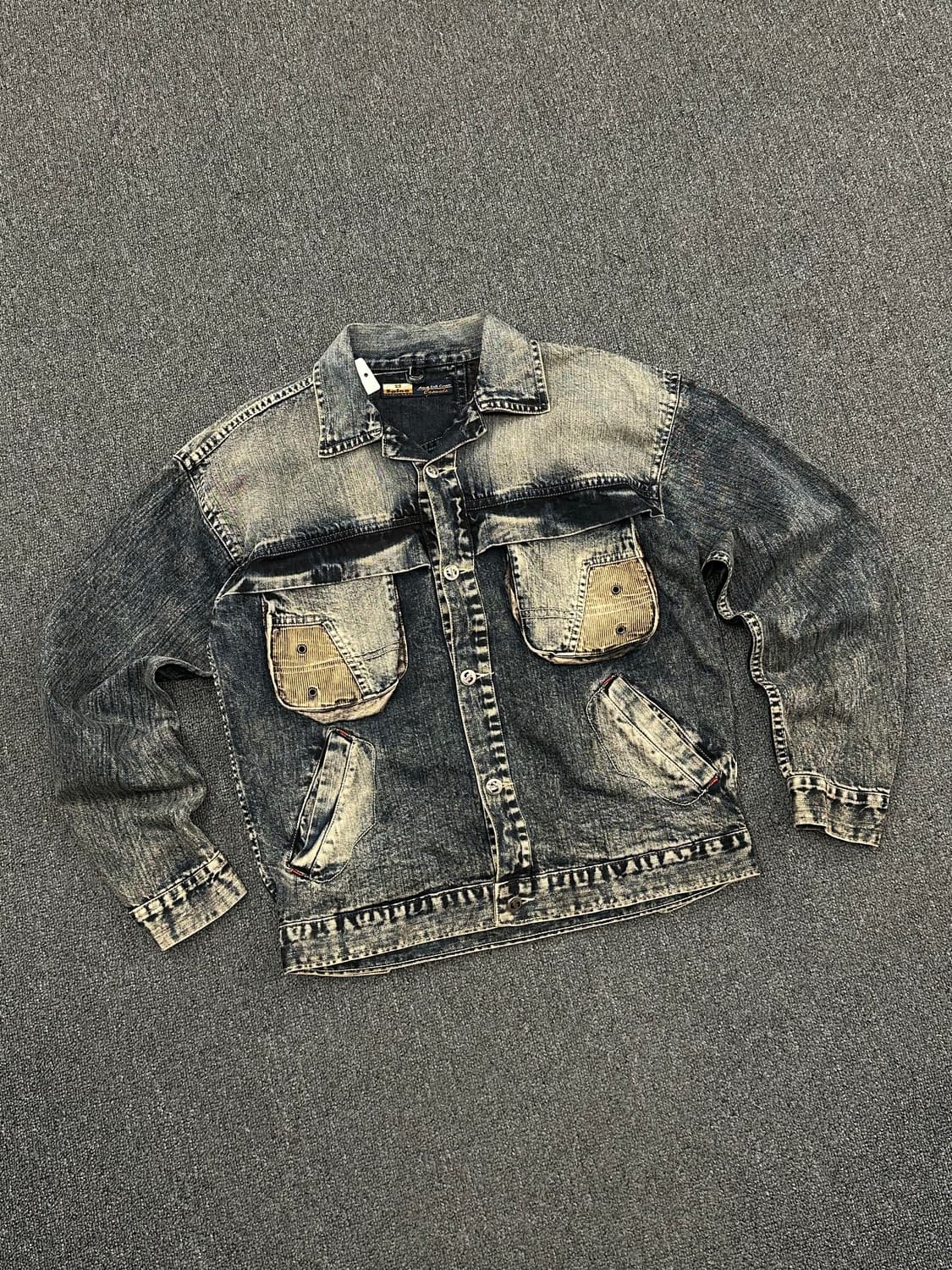 OS)Spine 빈티지 코듀로이 멀티 포켓 유틸리티 데님 자켓 상품이미지3